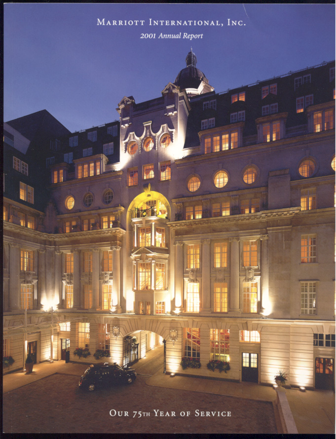 Marriott International Inc 2001 Annual Report