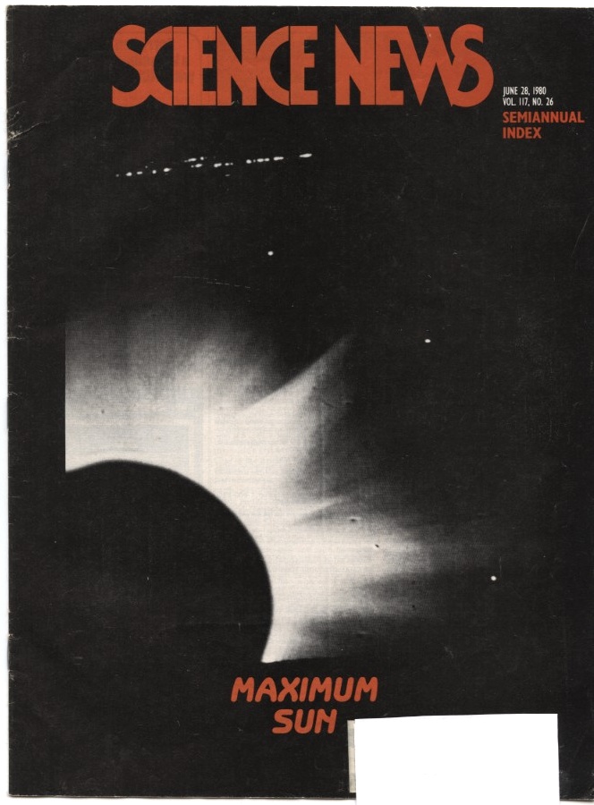 Science News June 28 1980 Results from the Solar Max satellite