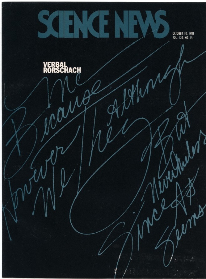 Science News October 10 1981 Analyzing personality with speech analysis