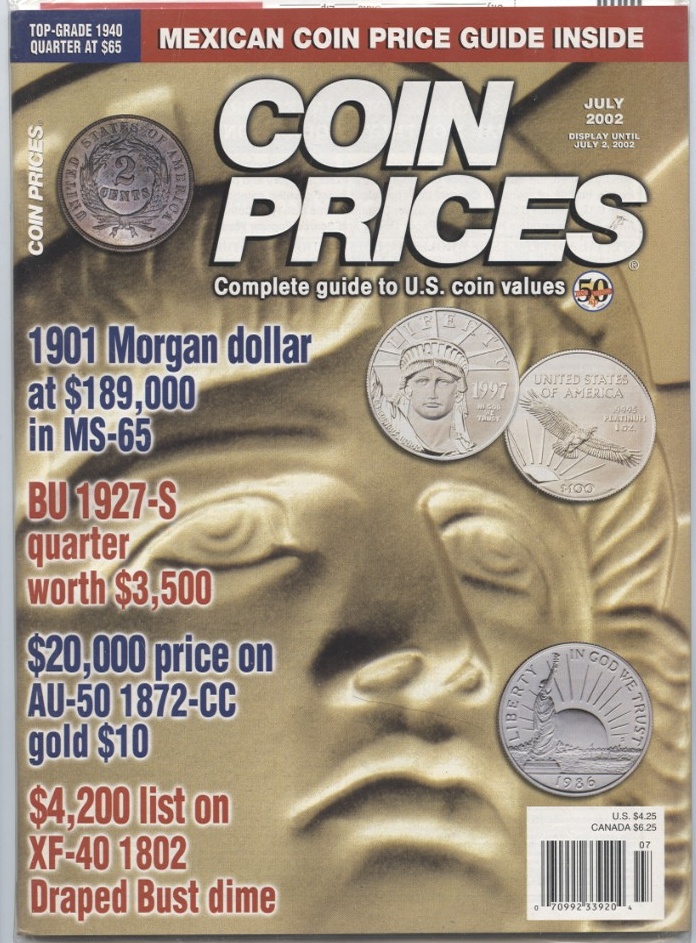 Coin Prices Magazine July 2002
