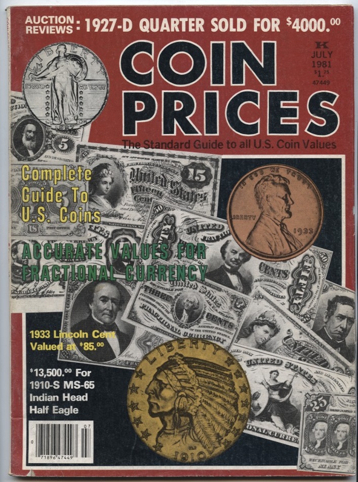 Coin Prices Magazine July 1981