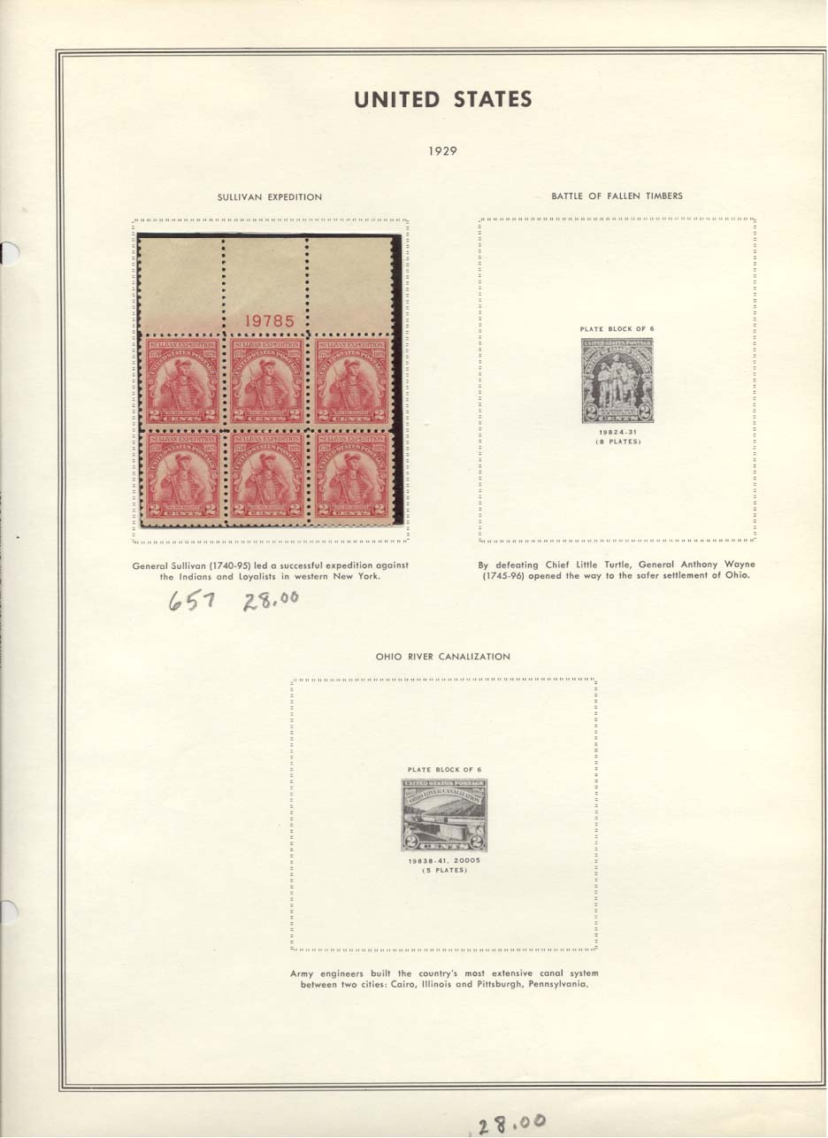 Alaska Coin Exchange Presents Stamp Plate Block Collection Book One Scott #657 Sullivan Expedition