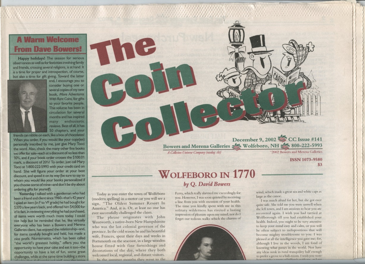 Bowers and Merena The Coin Collector #141