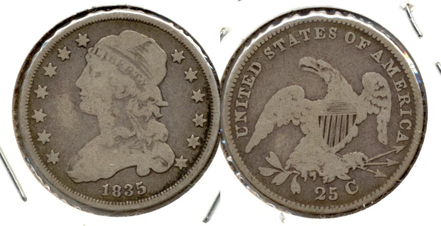 1835 Capped Bust Quarter Good-4