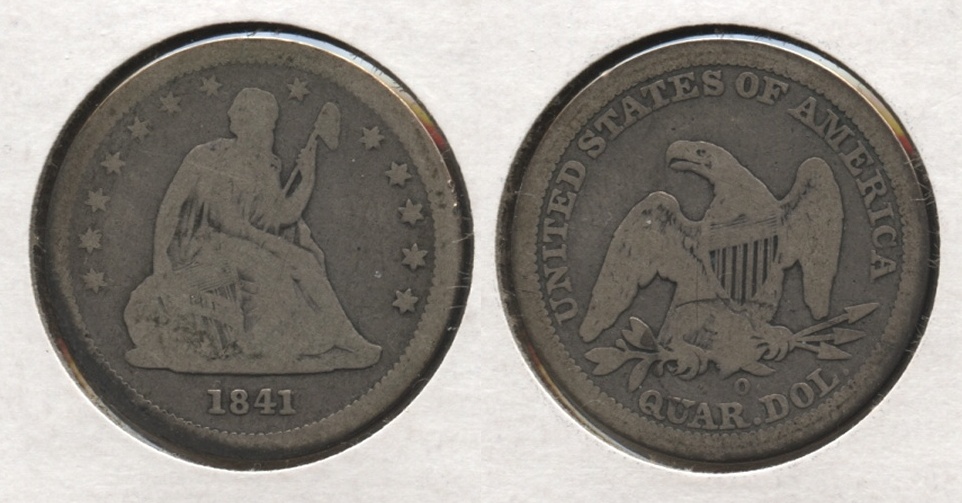 1841-O Seated Liberty Quarter Good-4