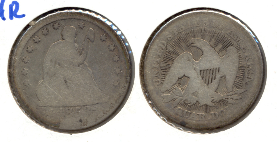 1853 Seated Liberty Quarter AG-3 b