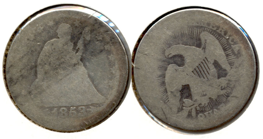 1853 Seated Liberty Quarter Fair-2