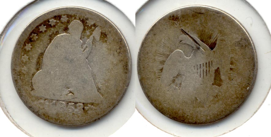 1853 Seated Liberty Quarter Fair-2 b