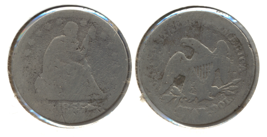 1855 Seated Liberty Quarter AG-3 a Cleaned