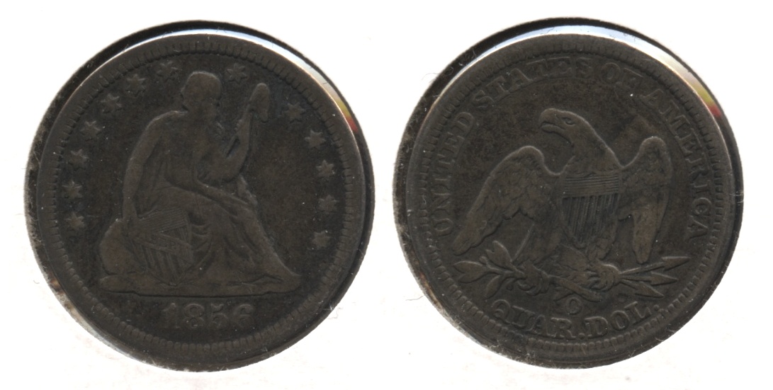 1856-O Seated Liberty Quarter Fine-12