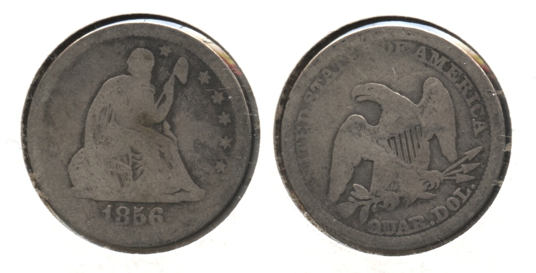 1856 Seated Liberty Quarter AG-3 #b