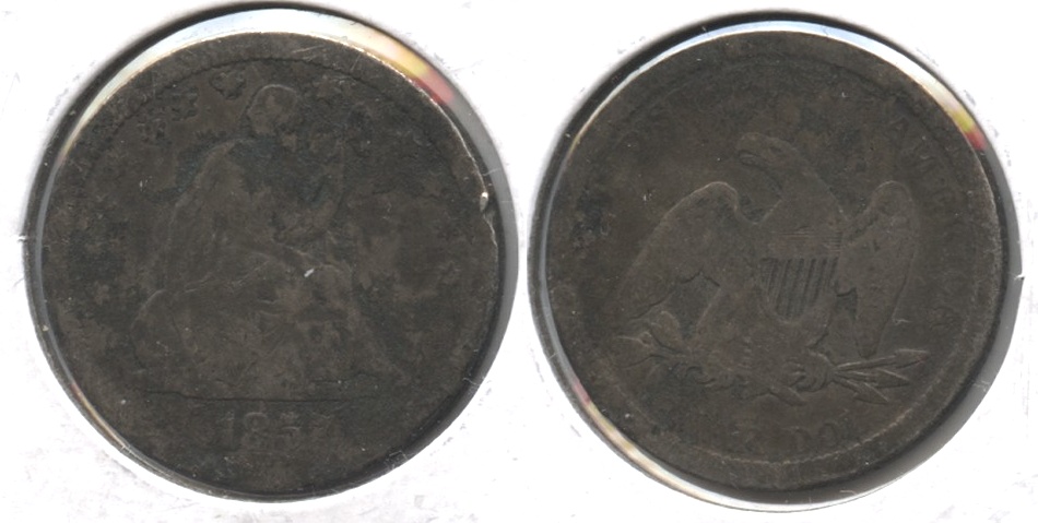 1857 Seated Liberty Quarter AG-3 #c