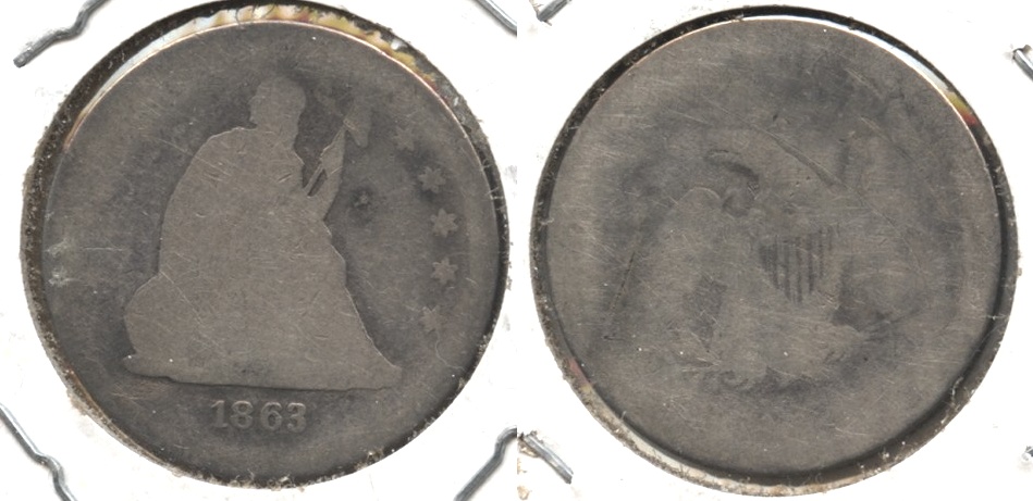 1863 Seated Liberty Quarter Fair-2