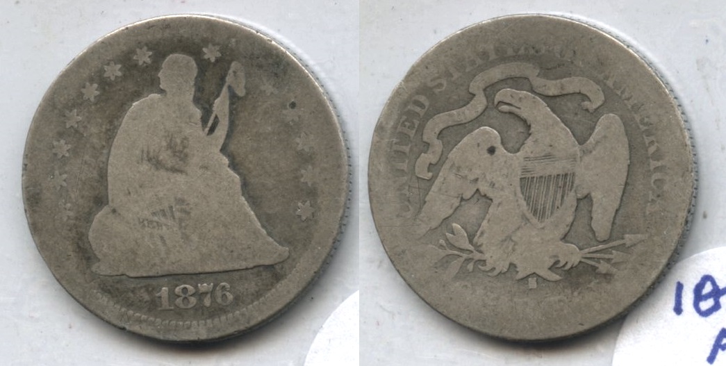 1876-S Seated Liberty Quarter AG-3 #a