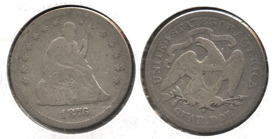 1876-S Seated Liberty Quarter VG-8 #a