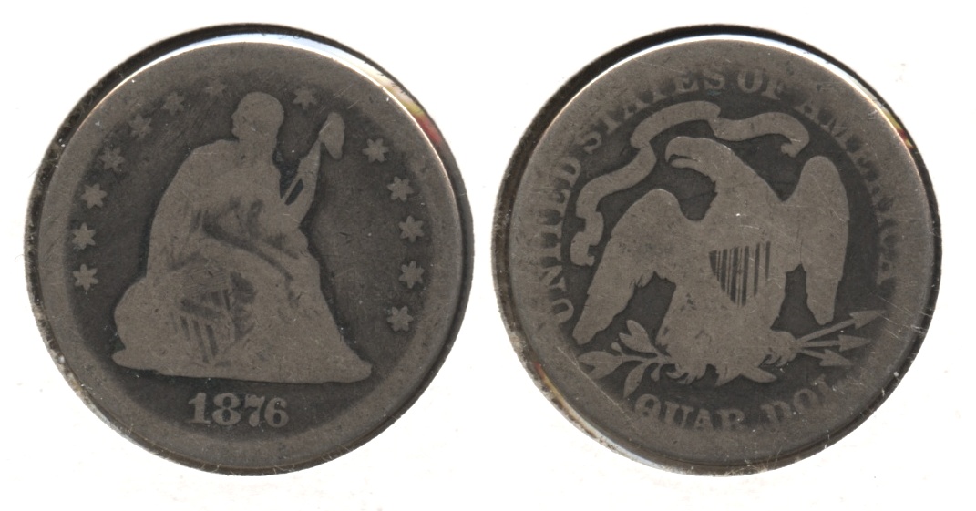 1876 Seated Liberty Quarter AG-3 #b