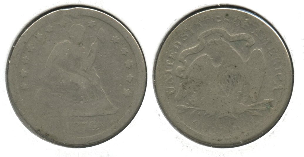 1876 Seated Liberty Quarter AG-3 #f