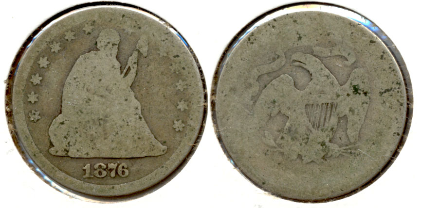 1876 Seated Liberty Quarter Fair-2 c