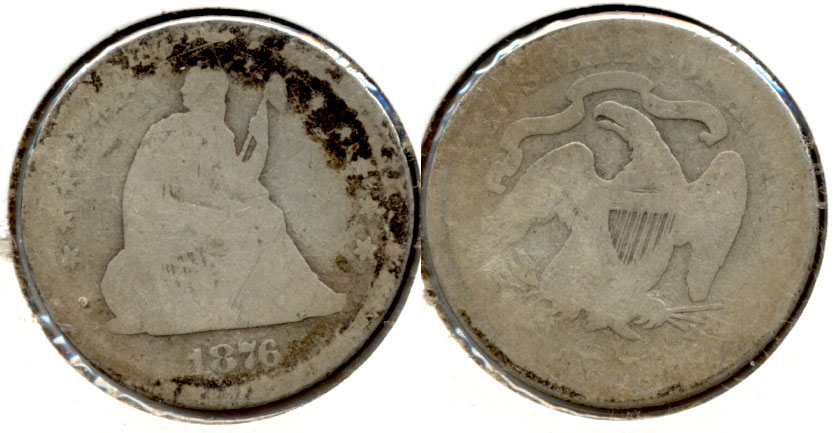 1876 Seated Liberty Quarter Fair-2 d