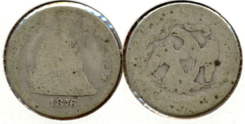1876 Seated Liberty Quarter Fair-2 f