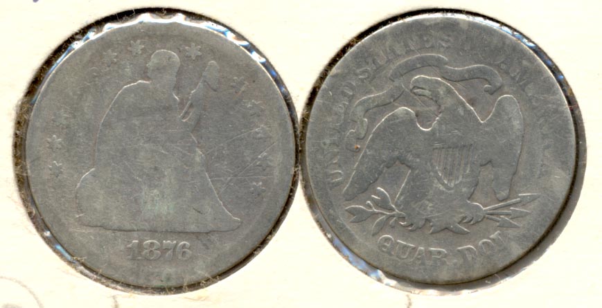 1876 Seated Liberty Quarter Fair-2 h