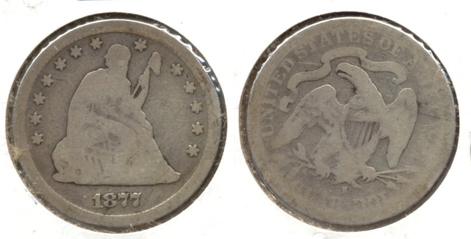 1877-S Seated Liberty Quarter AG-3