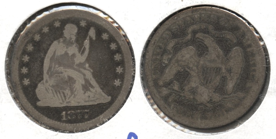 1877-S Seated Liberty Quarter AG-3 #c