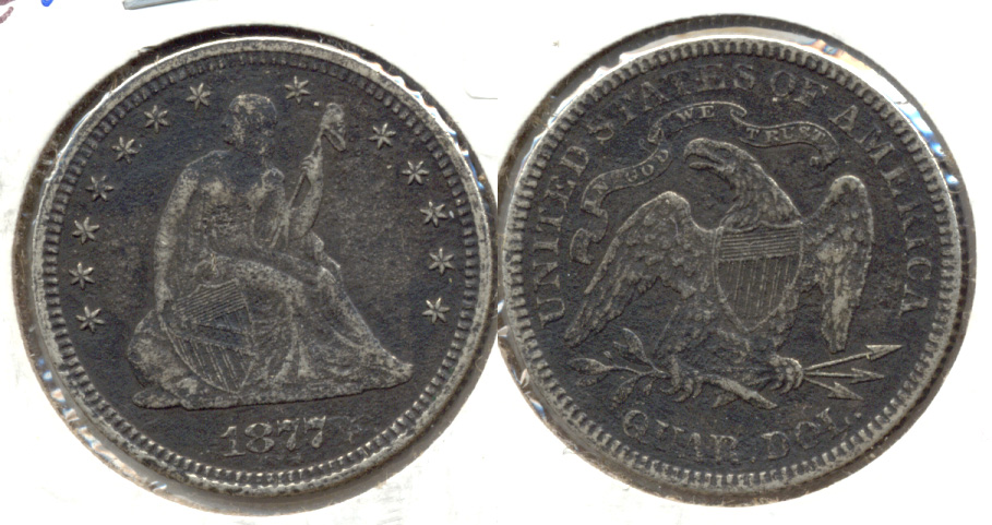 1877 Seated Liberty Quarter EF-40 Rough