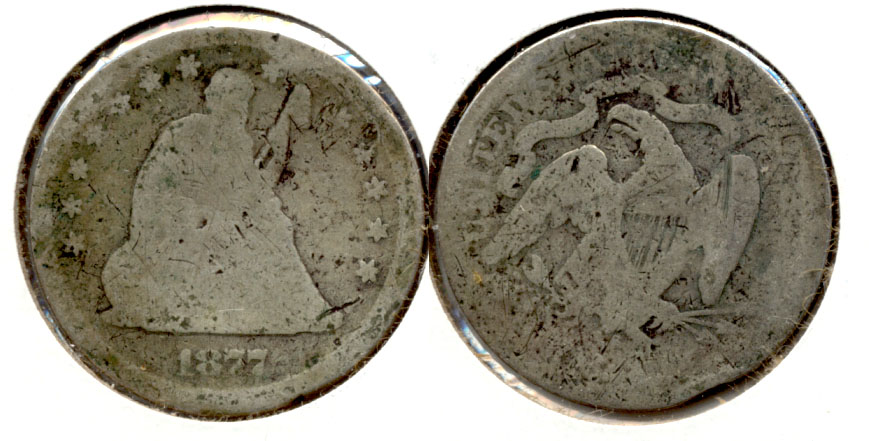 1877 Seated Liberty Quarter Fair-2