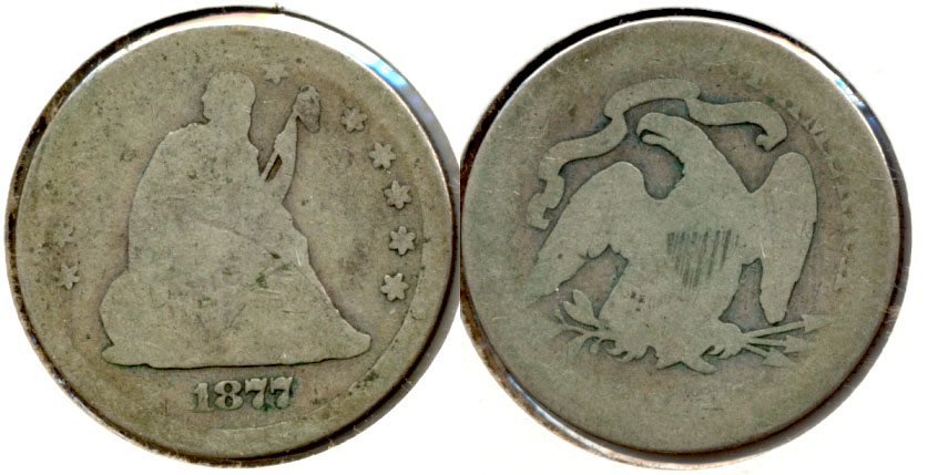 1877 Seated Liberty Quarter Fair-2 a