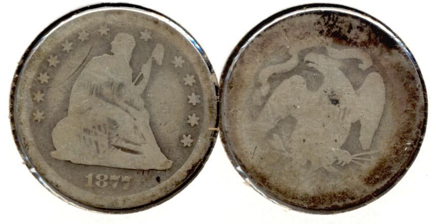 1877 Seated Liberty Quarter Fair-2 b