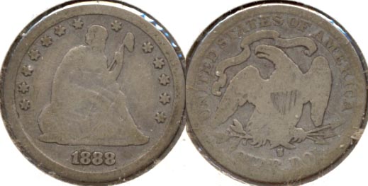 1888-S Seated Liberty Quarter Good-4