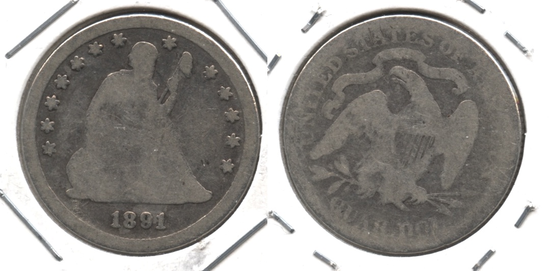 1891 Seated Liberty Quarter AG-3 #c