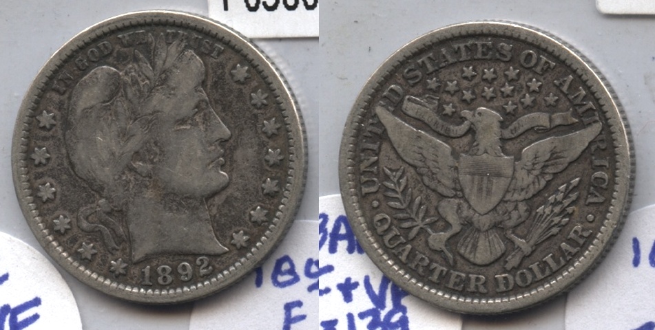 1892 Barber Quarter Fine-12 #a