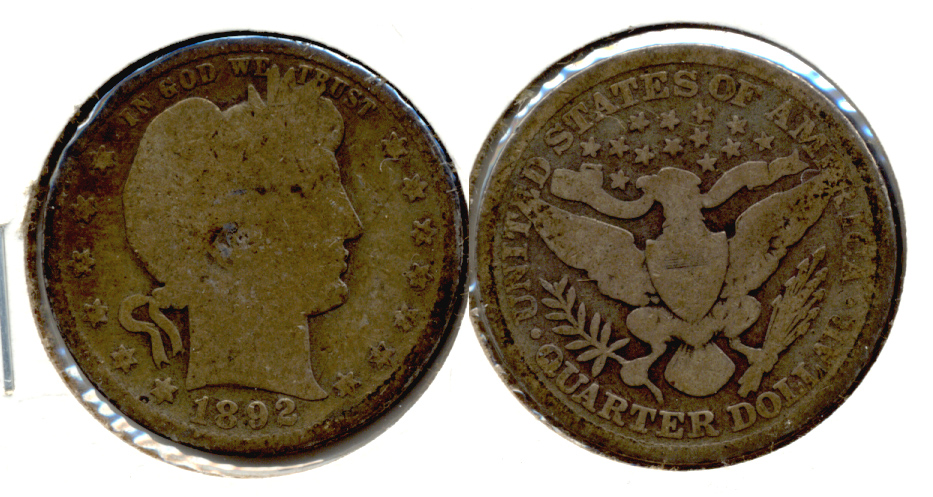 1892 Barber Quarter Good-4 a