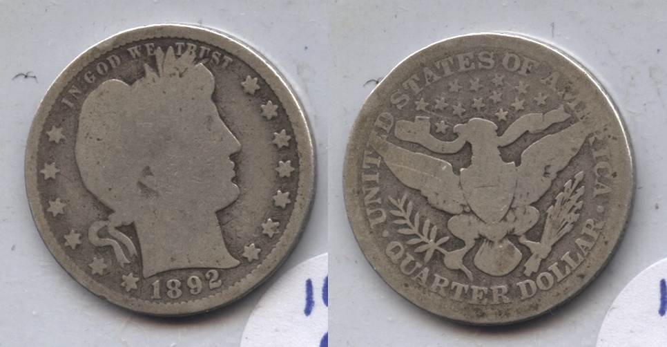 1892 Barber Quarter Good-4 #l