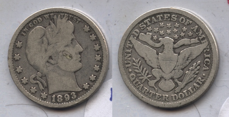 1893 Barber Quarter Good-4 #b