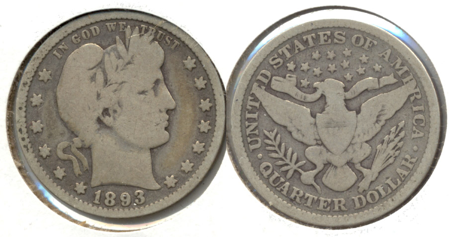 1893 Barber Quarter VG-8