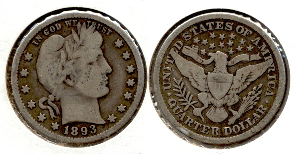 1893 Barber Quarter VG-8 a