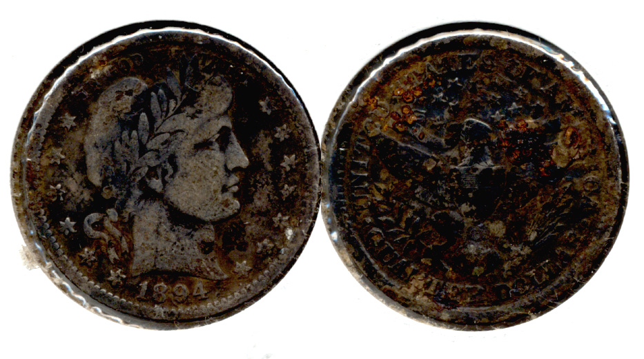 1894-O Barber Quarter VG-8 Dark