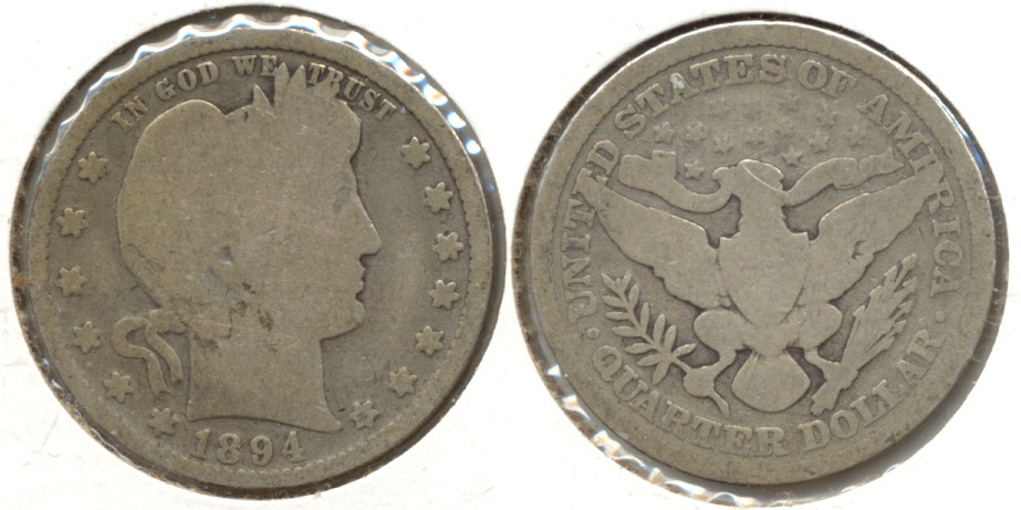 1894 Barber Quarter Good-4