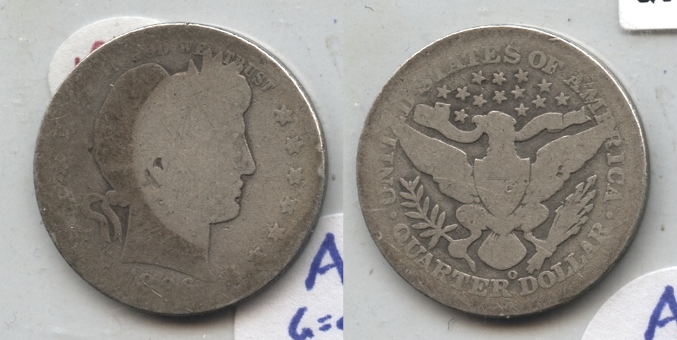 1896-O Barber Quarter AG-3 #b