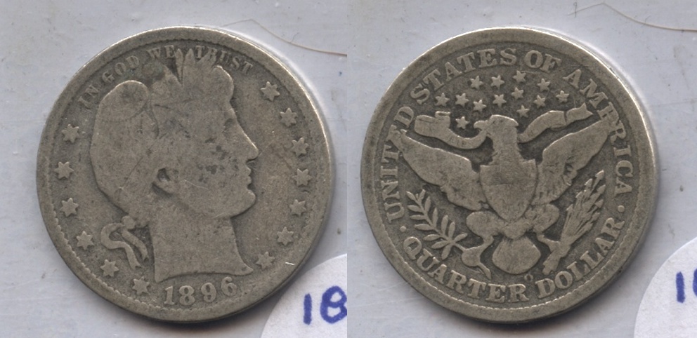 1896-O Barber Quarter Good-4 #c