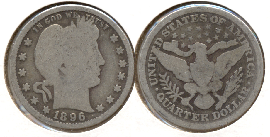 1896 Barber Quarter Good-4