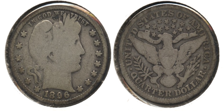 1896 Barber Quarter Good-4 #b