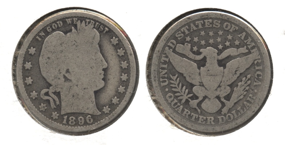 1896 Barber Quarter Good-4 #j