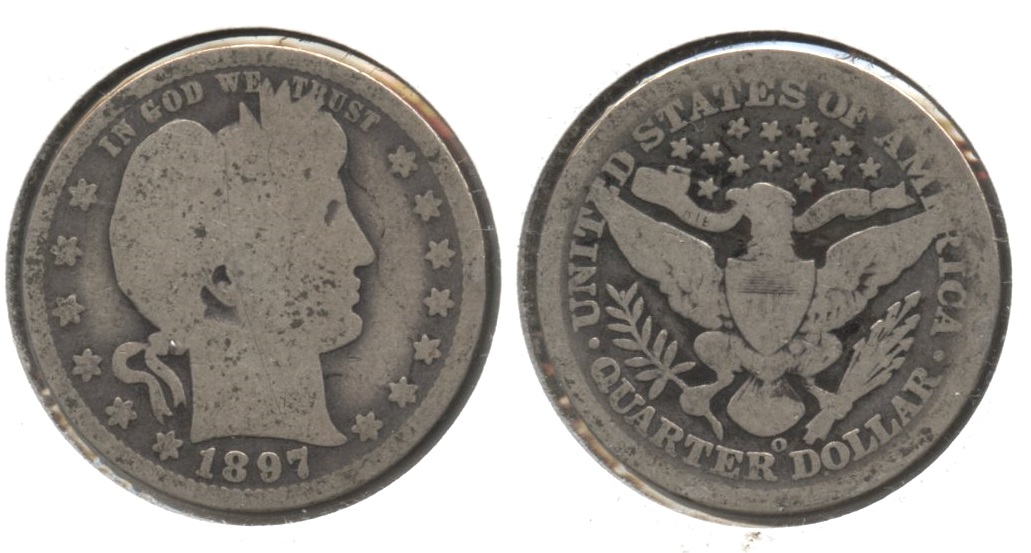 1897-O Barber Quarter AG-3+ #aa