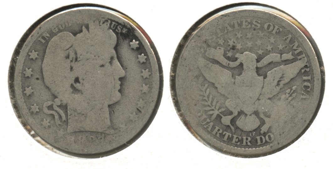 1897-O Barber Quarter AG-3 #ag Damage