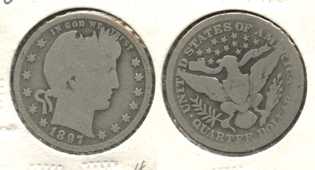 1897-O Barber Quarter AG-3 #aj