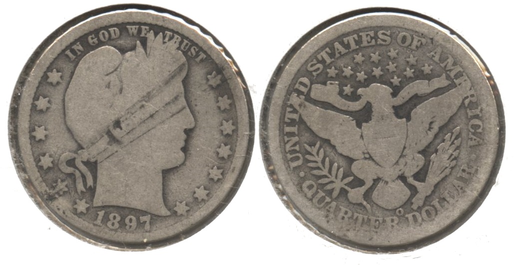 1897-O Barber Quarter AG-3 #v